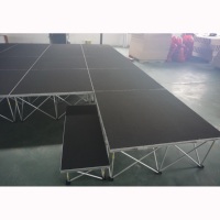 Plataforma de Escenario Portátil Modular Telescópica de Aleación de Aluminio Ligera, con Certificación CE, Fácil de Montar y Desmontar