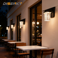 Applique murale solaire LED moderne pour extérieur avec diffuseur en polycarbonate, étanche IP54, pour jardin, patio et véranda