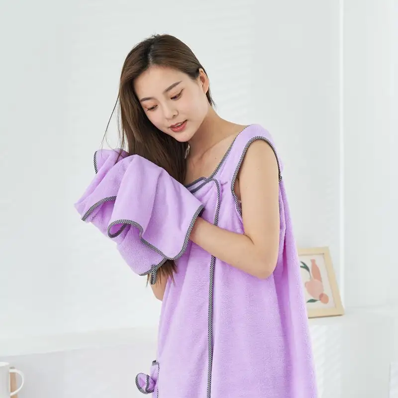 Groothandel Custom Vrouwelijke Bad Rok Zachte Absorberende Spa Douche Wearable Badhanddoek Body Wrap Handdoek