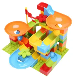 DIY Mainan Meja Blok Bangunan Rakitan, Game Belajar Edukasi Kreatif Multifungsi dengan Kotak Penyimpanan untuk Anak-anak