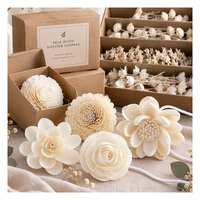 Diffuseur de fleurs en bois de sola pour la maison, diffuseur personnalisé de fleurs sola, bâtonnets diffuseurs avec fleurs