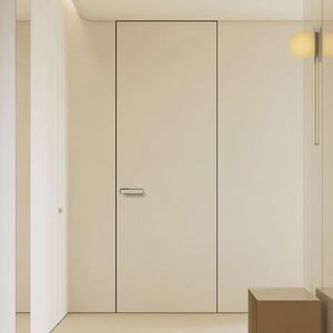 Porte <span class=keywords><strong>coulissante</strong></span> invisible en <span class=keywords><strong>aluminium</strong></span>, design moderne chinois, en chêne massif, avec moustiquaire en fibre de verre, modèle simple et dissimulé, best-seller - Product Image 5