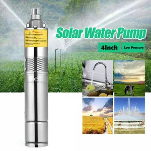 China Low Pressure Irrigation 48v 300w 3inch Solar Submersible Deep Well Electric Water Pump