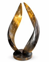 Sculptures d'art abstrait modernes en acier inoxydable poli miroir, forme circulaire, pour les espaces publics, les centres commerciaux, les cours, les villas