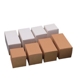 Caja de cartón plegable Must Go, 350 g/m², kraft y blanca, disponible con impresión de logotipo, caja de embalaje para lotes pequeños BS-036 - Product Image 1