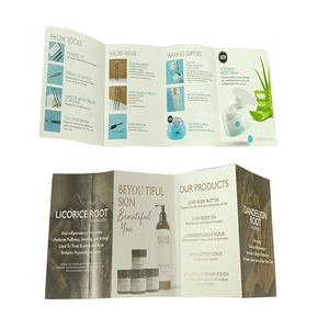 Brosur promosi cetakan majalah kertas Matte Glossy kustom brosur bisnis Flyers untuk kecantikan - Product Image 1