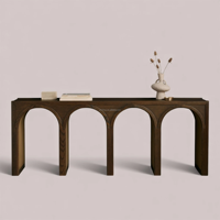 Console moderne en bois de chêne massif, table console de luxe de grande taille pour entrée, salon, meubles