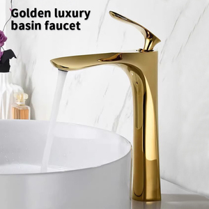 <span class=keywords><strong>Rubinetto</strong></span> lavabo in oro a foro singolo miscelatore di acqua calda e fredda per bagno lavello <span class=keywords><strong>bianco</strong></span> in ottone - Product Image 2