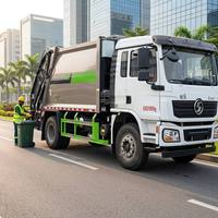 Camion à ordures compacteuses lourd Shacman L3000 4x2 16 m³ avec chargement arrière hydraulique pour la collecte des déchets municipaux