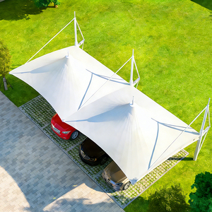 Fabricant de carports en acier galvanisé, structure en membrane PVDF, abri de stationnement extérieur personnalisé, abri de stationnement imperméable - Product Image 3