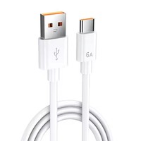 Cable de alta calidad 6A USB3.0 tipo C Carga rápida 1m 2m 3M Cable de carga USB C con características moldeadas de chaqueta de PVC y TPE