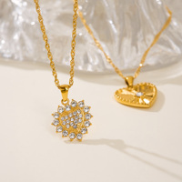 MYNECK 2026 NUEVO Collar con Colgante de Ángel y Amor, Chapado en Oro PVD de 18k, Acero Inoxidable, Joyería de Moda, Alta Calidad, con Circonita