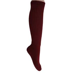 Chaussettes hautes amples pour femmes DB, 3 paires, taille unique, convient aux pointures 5 à 10, chaussettes d'hiver rouges en tricot avec fonction absorbante de la transpiration - Product Image 3