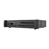 Amplificateur gris ciment Accuracy Pro Audio TPM avec plusieurs sorties de partition pour divers besoins audio