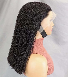 Vente en gros 250% HD dentelle avant perruques de <span class=keywords><strong>cheveux</strong></span> humains brésiliens 12-22 pouces Pixie Curl <span class=keywords><strong>cheveux</strong></span> bruts 13x4 dentelle frontale perruques longue longueur - Product Image 1