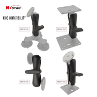 Support d'ordinateur à bras double avec douille de 15 cm, tige de connexion de 1,5 pouce, supports industriels, support de tablette agricole pour Ram