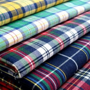 Custom Combed Yarn-Dyed Moisture-Absorbent Breathable Plaid 100% Cotton Flannel Twill Woven <b>Fabric</b> for Men's Shirts Girls' - Product Image 1