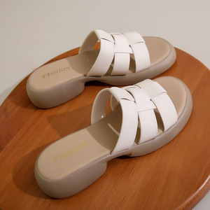 Sandales à bout ouvert QLFashion pour femme, nouvelle collection été 2025, à semelle épaisse et bout carré, grandes tailles, modèle d'exportation 916 - Product Image 6