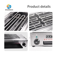 ISO Certifié CE Acier Inoxydable Barbecue Électrique Grill Commercial Viande Rôtissoire Machine Kebab Rôtissoire Hôtel Restaurant
