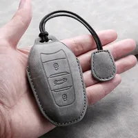 Étui de protection pour clé de voiture Leatr SLL pour Peugeot 308 408 2008 3008 4008 5008 Citroën C4 C4L C6 C3-XR Picasso DS3 DS4 DS5 Porte-clés