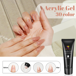 Marque privée professionnelle UV/LED Soak Off 1kg 5kg Gel acrylique Poly Nail <span class=keywords><strong>Kit</strong></span> <span class=keywords><strong>Extension</strong></span> Builder Ensemble blanc longue durée - Product Image 1