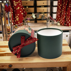 Phân Hủy Sinh Học Tùy Chỉnh Ưa Thích Logo In Quà Tặng Kraft Ống Giấy Bao Bì Xi Lanh Đặc Biệt Nến Giấy Bao Bì Ống Với Ribbon - Product Image 2