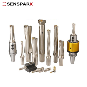 Portaherramientas de taladro en U indexable 4D <span class=keywords><strong>WC</strong></span> de base plana con refrigeración interna para torno CNC, herramienta de perforación rápida de agujeros profundos SENSPARK - Product Image 3