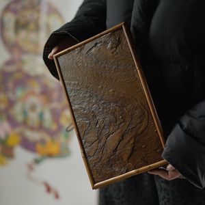 Xiangfei Bamboo Rock <b>Tea</b> <b>Tray</b>, <b>Tea</b> Saucer, <b>Tea</b> Serving <b>Tray</b>, Scholar's <b>Tea</b> Set Storage <b>Tray</b>, Antique <b>Tea</b> <b>Tray</b>, Dry Brewing Table - Product Image 2