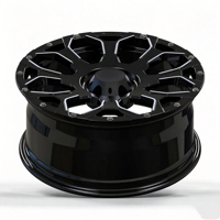 Nouvelles jantes multi-rayons en alliage d'aluminium forgé, noires, 18-24 pouces, 5x114.3/5x120/5x130, compatibles avec les pick-up F150 F450 robustes