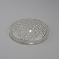 Abat-jour en verre fusionné transparent à dôme peu profond, finition brillante, bord poli, logo personnalisé, accessoire de lampe d'intérieur, couvercle de lampe