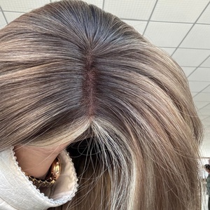 Peluca de Encaje HD de Lujo Premier con Agarre de Silicona, Cabello Humano Europeo con Cutícula Alineada, Color Balayage <span class=keywords><strong>Mila</strong></span>, Pelucas con Parte Superior de Encaje HD - Product Image 6