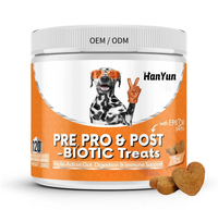 OEM Pet Pre + Probiotics Complément probiotiques à mâcher doux pour le soutien de la santé digestive et le soulagement des démangeaisons pour chiens avec citrouille et probiotiques
