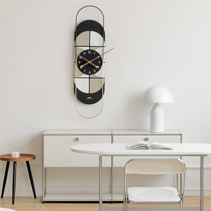 Wozoom Nordic Style Geometric Wall <b>Clock</b> <b>Battery</b> Powered Quartz Movement Living Room Decor Modern Artistic Design - Product Image 2
