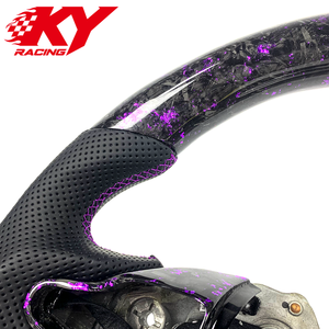 พวงมาลัยสไตล์สปอร์ตหนังคาร์บอนไฟเบอร์ฟอร์จแบบกำหนดเอง เหมาะสำหรับ Hyundai Elantra N I30 I30N I20N - Product Image 2