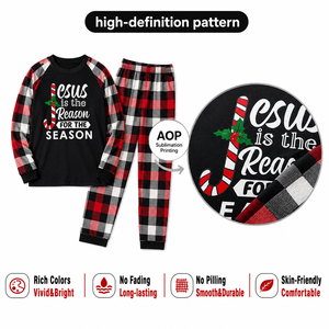 Conjunto <span class=keywords><strong>de</strong></span> Pijamas Navideños Personalizados con Diseño <span class=keywords><strong>de</strong></span> Fe y Familia, Ropa <span class=keywords><strong>de</strong></span> Dormir <span class=keywords><strong>de</strong></span> Poliéster <span class=keywords><strong>para</strong></span> Hombres, Mujeres y Niños, Ropa <span class=keywords><strong>de</strong></span> Casa, Dropshipping POD - Product Image 2