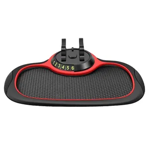 Universal Multi-functional 360 Rotating Car Anti-slip Mat Phone Holder With Parking Number Plate