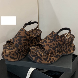 Hermosos Zapatos de Mujer con Estampado de Leopardo, Suela Gruesa, Cómodos, Casuales, con Tacón de Cuña, para Primavera y Uso en Exteriores - Product Image 2