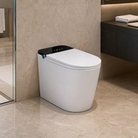 Sièges de toilettes intelligents avec bidet intégré, siège chauffant électrique, monobloc en céramique, fixation au sol, désodorisation automatique, chasse d'eau par siphon, design moderne