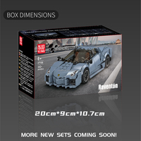 MOULD KING 27108 Re Venton+ Voiture de sport, jouets de construction, kits de briques, modèle MOC, boîte de présentation, ensembles de blocs de construction, cadeau de Noël
