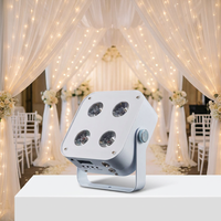 Projecteur LED portable 4x12W sur batterie, sans fil DMX RGBWA UV, activé par le son, pour discothèque, DJ, spectacle