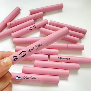 Wholesale 5ml Black <strong>White</strong> Pink Bottle Eyelash Glue Custom Logo Waterproof Full Strip Lash Glue Fast Dry Liquid Adhesive Glue - Product Image 1