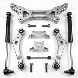 Piezas de Modificación de Chasis ODM Personalizadas para Autos de Carreras: Soporte de Brazo de Control y Barra de Acoplamiento del Subchasis Trasero - Product Image 3