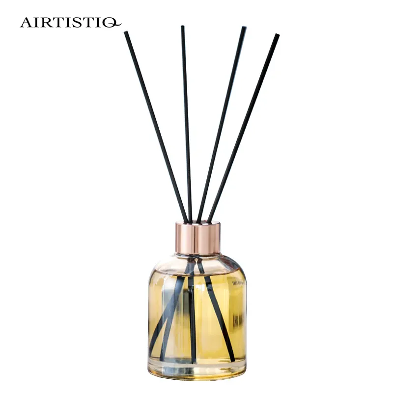 Luxus dekorative Glasflasche Parfüm Reed Diffusor Set New Duft getrocknete Blume Aroma therapie Reed Diffusor