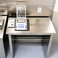 Table d'équilibrage antichoc en acier inoxydable de qualité salle blanche, taille personnalisée, mobilier de laboratoire pour instituts de recherche