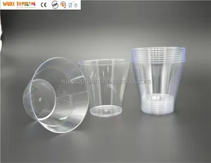 Vaso de plástico para chupito de cristal al por mayor, vaso de agua transparente de plástico de 5 oz