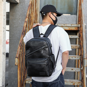 Custom Vintage Brown Leather <strong>Backpack</strong> for Men USB Charging Waterproof and <strong>Theft</strong> <strong>Proof</strong> Luxury Travel Accessory - Product Image 4