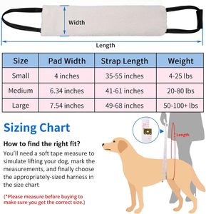 Sling de chien portable pour les jambes arrière, harnais de soutien de la hanche pour aider à soulever l'arrière pour la rééducation du ligament croisé <span class=keywords><strong>K9</strong></span> Canine Aid Old - Product Image 4