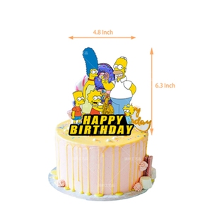 Artículos para Fiesta de los Simpson, Set de Fiesta de Cumpleaños de los Simpson Incluye Pancarta de Feliz Cumpleaños, Adornos para Pastel, Globos de Cumpleaños para Niños X4175 - Product Image 3