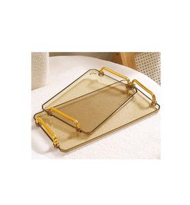 ถาดอะคริลิครูปทรงกลมถาดเสิร์ฟชาและกาแฟดีไซน์โบราณถาดอะคริลิค - Product Image 4