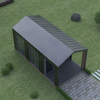 Villa préfabriquée européenne de luxe, couleur personnalisée, toiture en alliage d'aluminium, structure en acier pour bâtiment de vacances, bureau, installation rapide